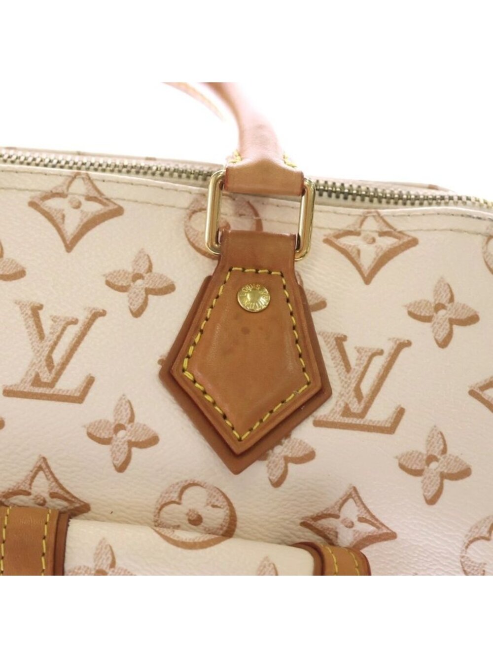 Louis Vuitton Monogram Speedy Bandouliere 25 Forever Shoulder Bag Leather White - Picture 6 of 9